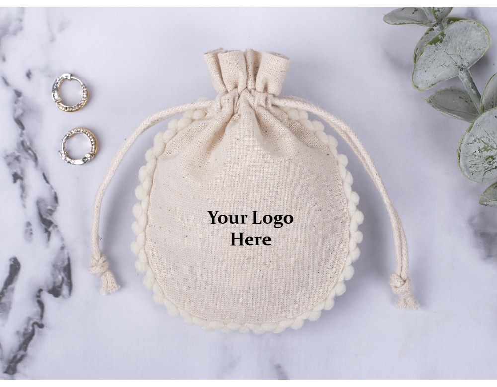 100 Natural Cotton Personalized Drawstring Pouches Bagwalas